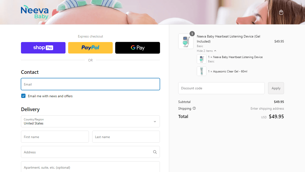 How to apply Neeva Baby coupon code